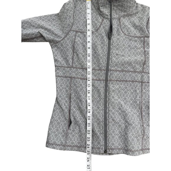 Prana Reeve Jacquard Performance Jacket Gray Full-Zip Womens Size M - Picture 5 of 7